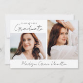 Modernes handgeschriebenes Black Script 3 Foto Abs Ankündigung (Vorderseite)