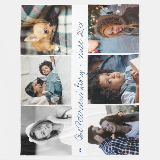 Modernes, handgeschriebenes Foto Fleecedecke (Vorderseite)