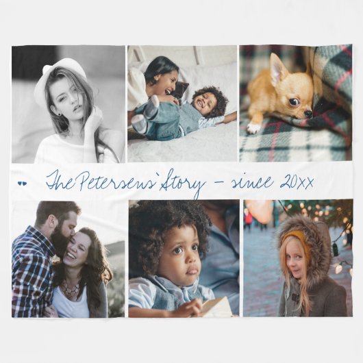 Modernes, handgeschriebenes Foto Fleecedecke (Vorderseite (Horizontal))