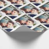 Modernes handgeschriebenes Foto für benutzerdefini Geschenkpapier (Ecke)