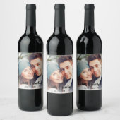 Modernes handgeschriebenes Foto für benutzerdefini Weinetikett (Flaschen)