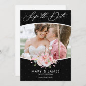 Modernes, handgeschriebenes Foto Save the Date (Vorne/Hinten)