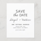 Modernes handgeschriebenes Foto Save the Date Einl (Rückseite)