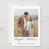 Modernes handgeschriebenes Foto Save the Date Einl Einladung (Vorderseite)