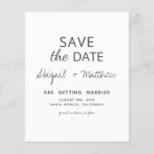 Modernes handgeschriebenes Foto Save the Date Einl Flyer (Hinten)