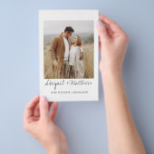 Modernes handgeschriebenes Foto Save the Date Einl Flyer (Handgriff)