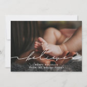 Modernes handgeschriebenes Glaube an inspirierende Feiertagskarte (Vorderseite)