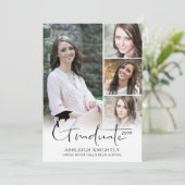 Modernes, handgeschriebenes Graduiertenstudio 5 Fo Ankündigung (Stehend Vorderseite)