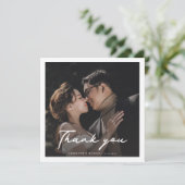 Modernes handgeschriebenes Hochzeitstag Foto Viele (Stehend Vorderseite)