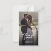 Modernes handgeschriebenes Hochzeitstag Foto Viele Mitteilungskarte (Vorderseite)