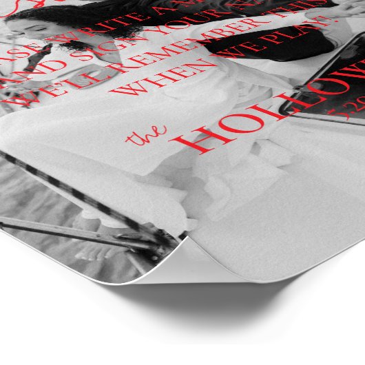 Modernes handgeschriebenes Kartenspiel - Gästebuch (Ecke)