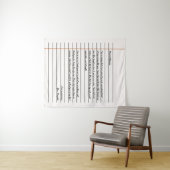 Modernes handgeschriebenes Letter Notebook-Papier Wandteppich (Beispiel (Horizontal))