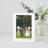 Modernes, handgeschriebenes, minimales Foto Postkarte (Stehend Vorderseite)