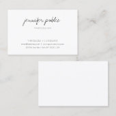 Modernes, handgeschriebenes Minimalistisches Templ Visitenkarte (Vorne/Hinten)