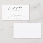 Modernes, handgeschriebenes Minimalistisches Templ Visitenkarte (Vorne/Hinten)