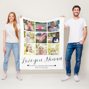 Modernes handgeschriebenes Oma Liebe Herz Fleecedecke