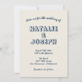 Modernes handgeschriebenes Retro-Ganzes in einer H Einladung (Vorderseite)