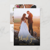Modernes, handgeschriebenes Script-Foto Dankeskarte (Vorne/Hinten)