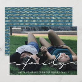 Modernes handgeschriebenes Script-Foto Feiertagskarte