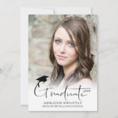 Modernes, handgeschriebenes Script-Graduate 2 Foto Ankündigung (Vorderseite)