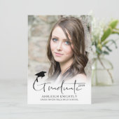 Modernes, handgeschriebenes Script-Graduate 2 Foto Ankündigung (Stehend Vorderseite)