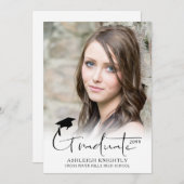 Modernes, handgeschriebenes Script-Graduate 2 Foto Ankündigung (Vorne/Hinten)