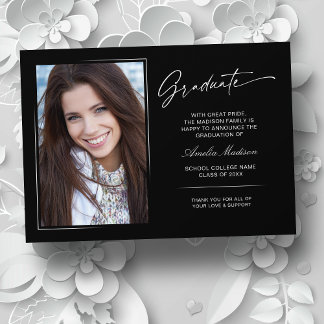 Modernes, handgeschriebenes Script-Graduate 2 Foto Ankündigung