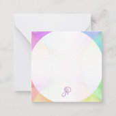 Modernes handgeschriebenes Script Monogram Mitteilungskarte (Rückseite)