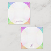 Modernes handgeschriebenes Script Monogram Mitteilungskarte (Vorne/Hinten)