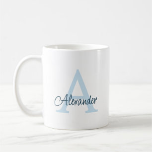Modernes handgeschriebenes Script Monogram & Name Kaffeetasse