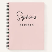 Modernes handgeschriebenes Signaturskript Blush-Re Notizblock (Vorderseite)