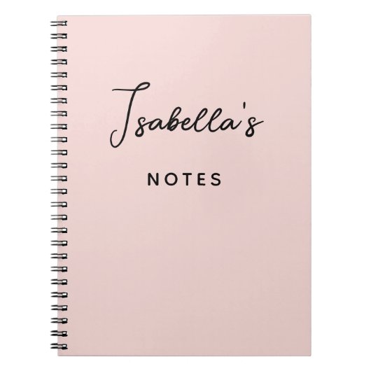 Modernes handgeschriebenes Signaturskript-Rost Notizblock (Vorderseite)