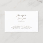 Modernes handgeschriebenes Skript Charming Einziga Visitenkarte (Rückseite)