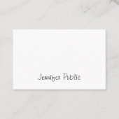 Modernes, handgeschriebenes Skript Cool Sleek Schl Visitenkarte (Vorderseite)