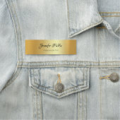 Modernes, handgeschriebenes Skript Elegante Golden Namensschild (Beispiel)