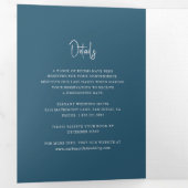 Modernes, handgeschriebenes Skript Elegante Hochze Dreifach Gefaltete Einladung (Innen Erste Seite)