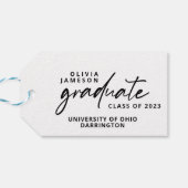 Modernes, handgeschriebenes Skript-Foto Geschenkanhänger (Rückseite Horizontal)