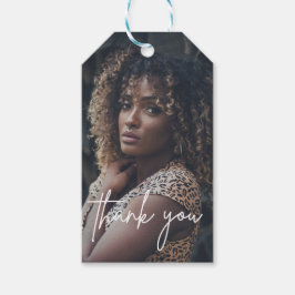 Modernes, handgeschriebenes Skript-Foto Geschenkanhänger