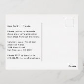 Modernes, handgeschriebenes Skript | Foto Overlay Folie Einladungspostkarte (Rückseite)