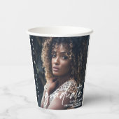 Modernes, handgeschriebenes Skript | FOTO Pappbecher (Rückseite)