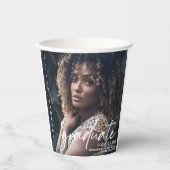 Modernes, handgeschriebenes Skript | FOTO Pappbecher (Vorderseite)