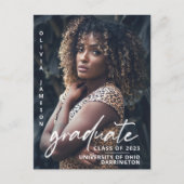 Modernes, handgeschriebenes Skript | FOTO Postkarte (Vorderseite)