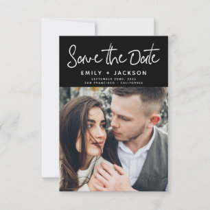 Modernes handgeschriebenes Skript--Foto Save The Date
