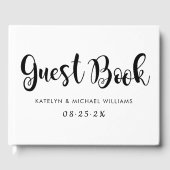 Modernes, handgeschriebenes Skript für die Hochzei Gästebuch (Vorderseite)