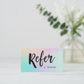 Modernes handgeschriebenes Skript | ganz Empfehlungskarte (Stehend Vorderseite)