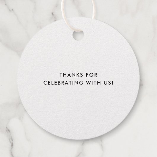 Modernes handgeschriebenes Skript | JUNGGESELINNEN Geschenkanhänger (Rückseite)