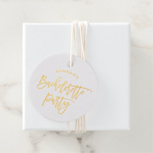 Modernes handgeschriebenes Skript | JUNGGESELINNEN Geschenkanhänger (Mit Box)