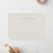 Modernes handgeschriebenes Skript Lila Personalisi Mitteilungskarte (Vorderseite/Rückseite Beispiel)