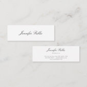 Modernes, handgeschriebenes Skript Minimalistisch Mini Visitenkarte (Vorne/Hinten)