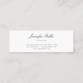 Modernes, handgeschriebenes Skript Minimalistisch Mini Visitenkarte (Rückseite)